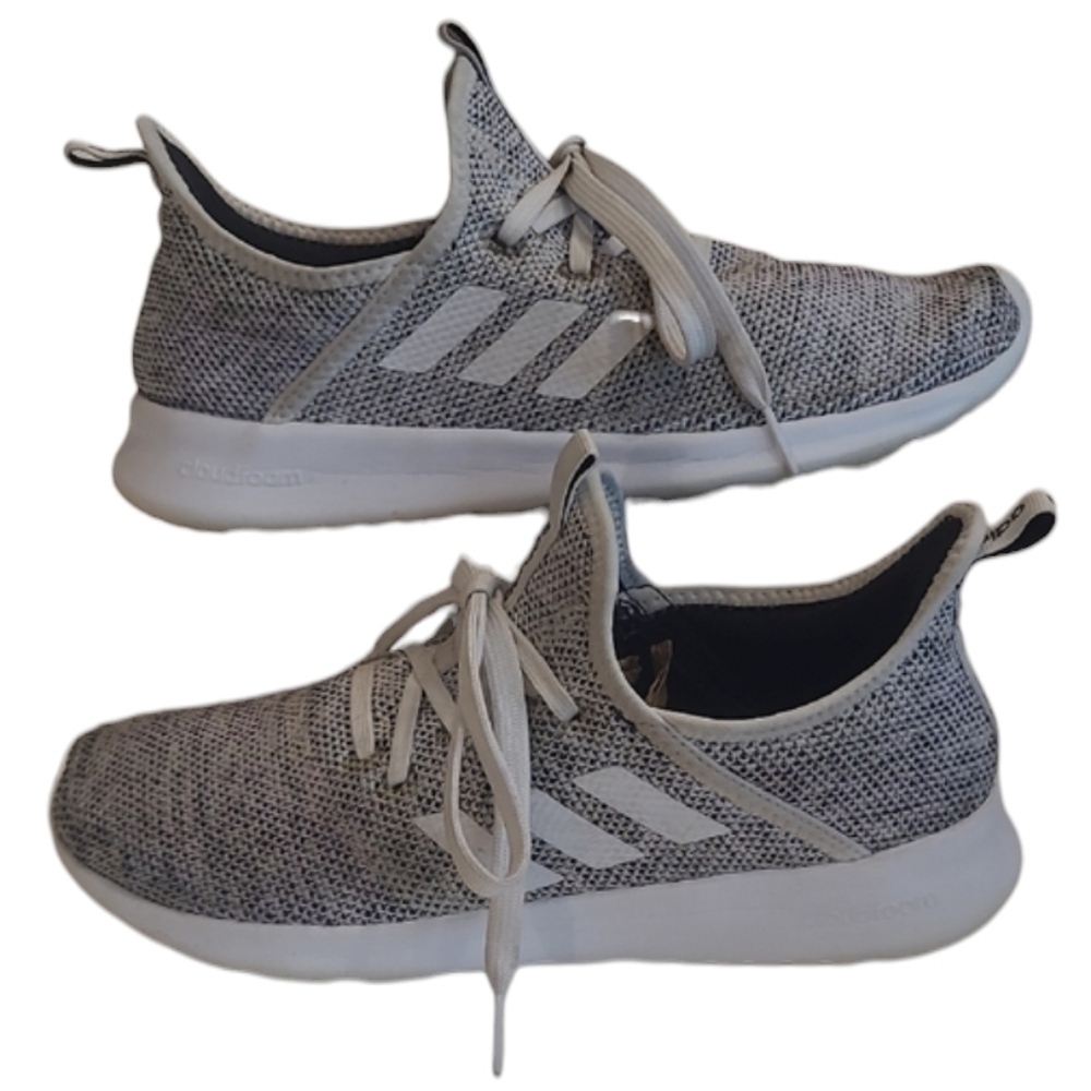 Adidas Cloudfoam Pure Shoes Sneaker Monochrome Low Top Lace Up Athletic Trainer